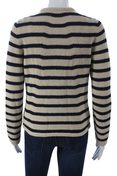 Rag & Bone Unisex Cardigan Beige Striped Button Long Sleeve Size XS