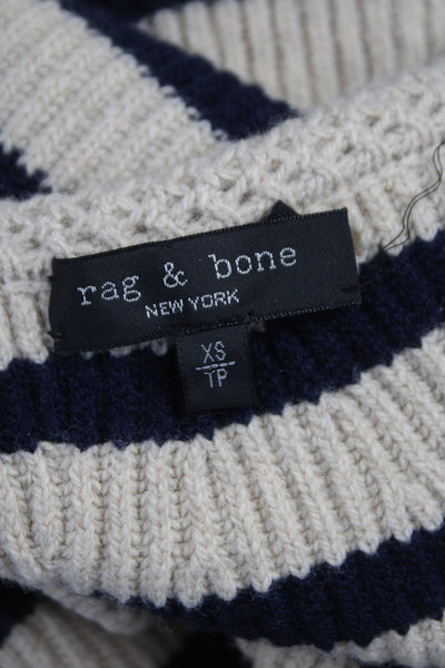 Rag & Bone Unisex Cardigan Beige Striped Button Long Sleeve Size XS