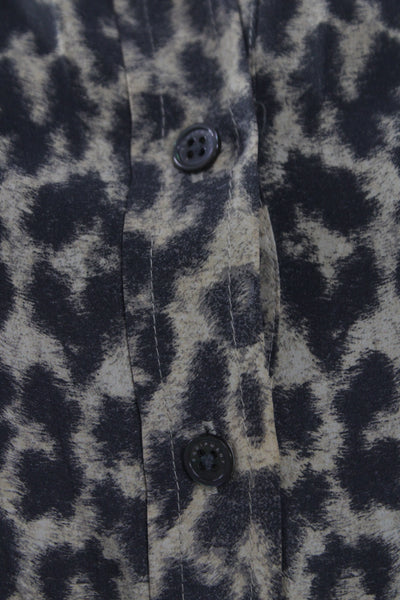 Equipment Femme Womens Beige Animal Print Sleeveless Tunic Size S