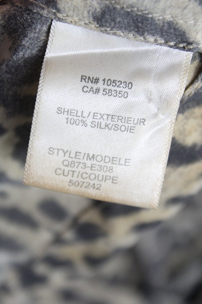 Equipment Femme Womens Beige Animal Print Sleeveless Tunic Size S
