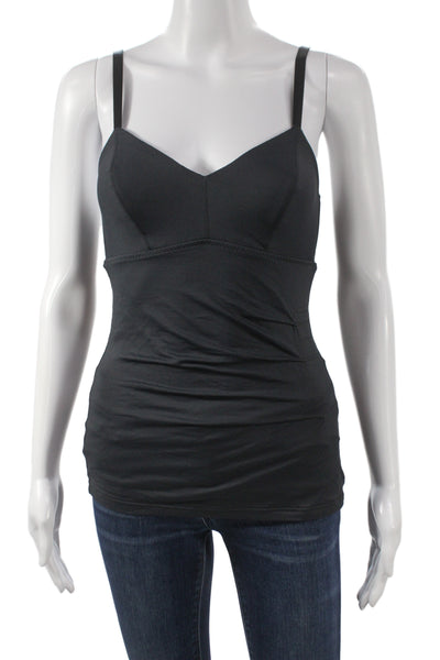Malia Mills Women Black V Neck Camisole Buckle Sleeveless Size 38