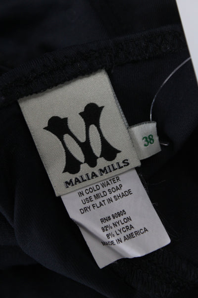 Malia Mills Women Black V Neck Camisole Buckle Sleeveless Size 38