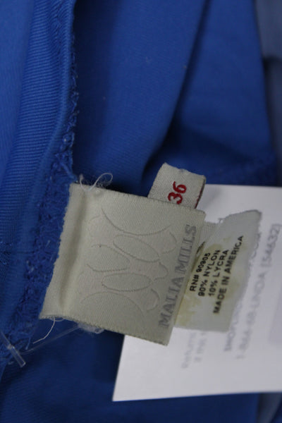 Malia Mills Women Blue V-Neck Camisole Nylon Lycra Sleeveless Size 36