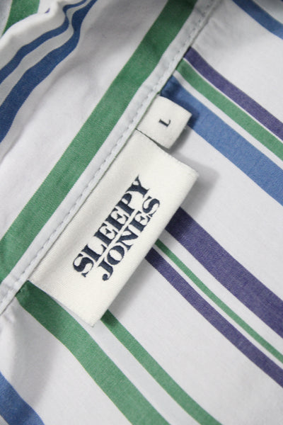 Sleepy Jones Mens Green 100% Cotton Graphic Sweatshirt Set Size L