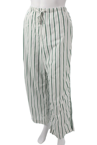 J Crew Mens Green Cotton Collared Graphic Print Long Sleeve Set Size L