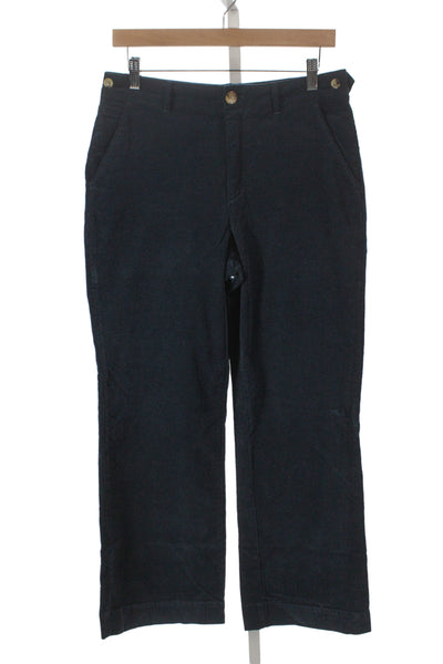 Ann Mashburn Unisex Dark Blue Button Front Pants 98% Cotton 2% Elastane Size 4