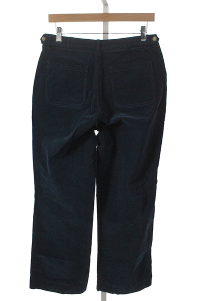 Ann Mashburn Unisex Dark Blue Button Front Pants 98% Cotton 2% Elastane Size 4