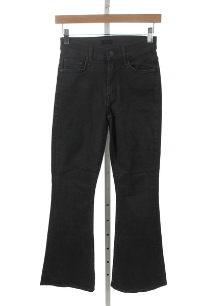 Mother Womens High Rise Bootcut Flared Black Jeans Button Size 23