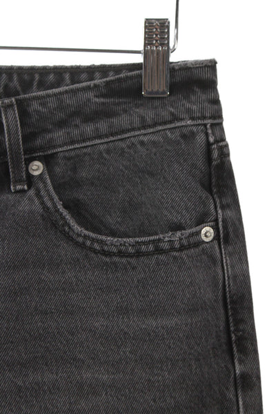 Levis Unisex Straight Jeans Dark Gray Low Rise 30 Inseam 100% Cotton Size 25
