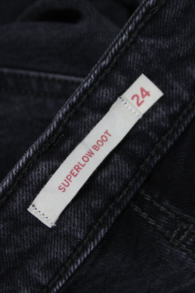 Levis Women Dark Gray Bootcut Jeans Size 24
