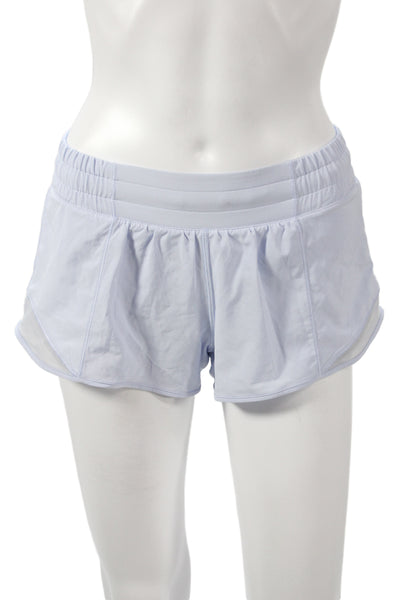 Lululemon Womens Light Blue Sports Polyester Shorts Size 4