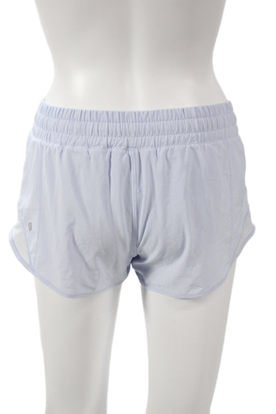 Lululemon Womens Light Blue Sports Polyester Shorts Size 4