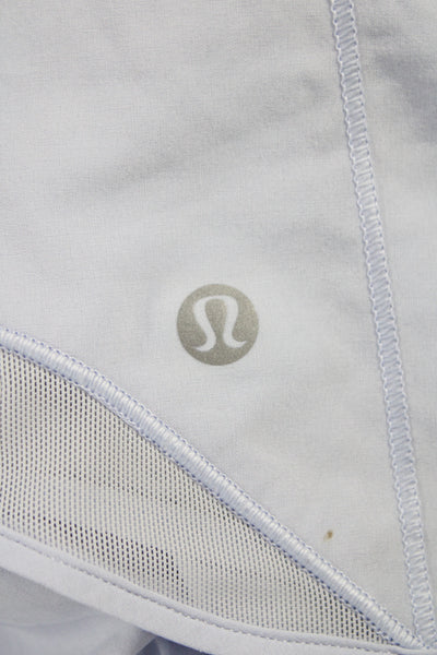 Lululemon Womens Light Blue Sports Polyester Shorts Size 4