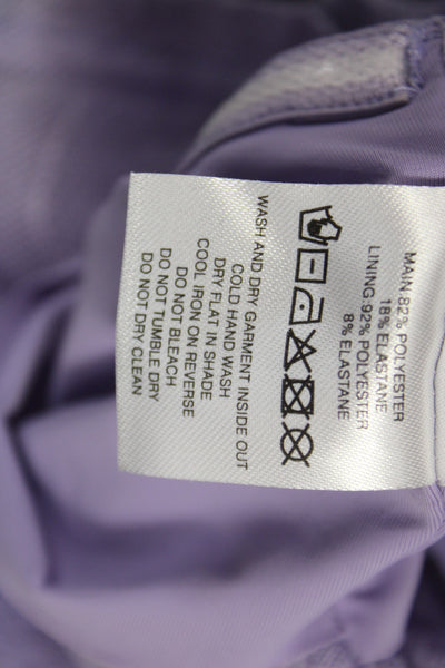 I. Am. Gia. Women Cropped Floral Sleeveless Top Purple Cotton Silk Size XS