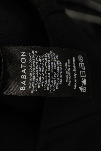 Babaton Women Black Cropped Camisole Square Neck Sleeveless Pima Modal Size XS