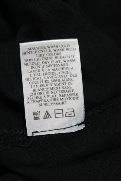 ALC Womens Black Cotton Jersey Basic Crew Neck Short Sleeve T-Shirt Size S