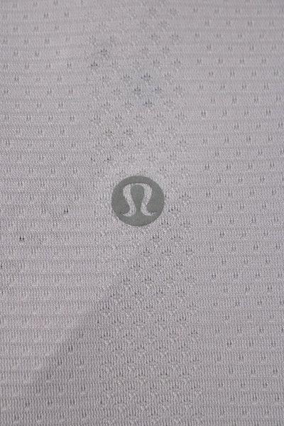Lululemon Women Basic Purple Crew Neck Short Sleeve T-Shirt Polyester Size 2
