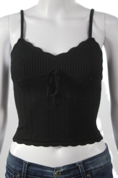 Wilfred Womens Black Cropped Camisole V Neck Sleeveless Size XS