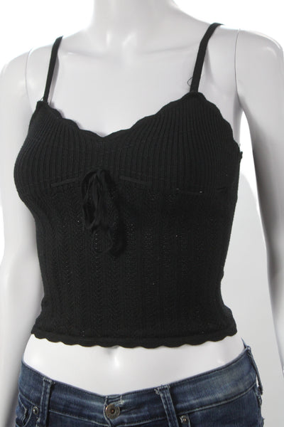 Wilfred Womens Black Cropped Camisole V Neck Sleeveless Size XS