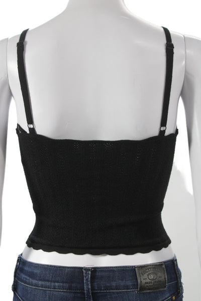 Wilfred Womens Black Cropped Camisole V Neck Sleeveless Size XS