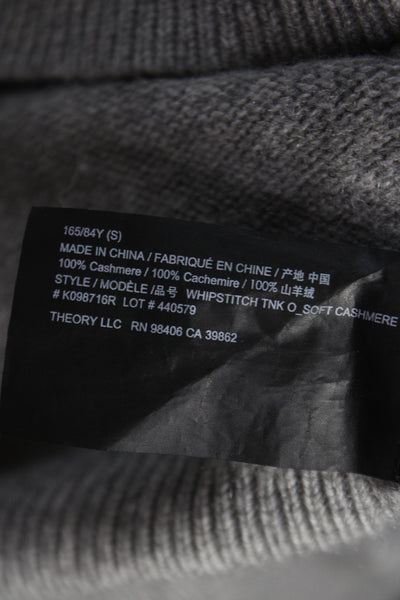 Theory Unisex Pullover Sweater 100% Cashmere Turtleneck Gray Size S