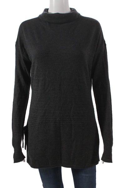 SmartWool Unisex Black Mock Neck Pullover Sweater Merino Blend Size M
