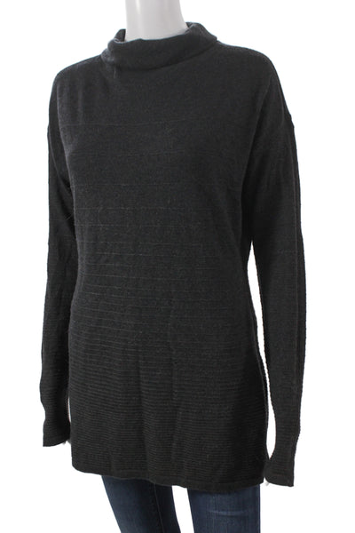 SmartWool Unisex Black Mock Neck Pullover Sweater Merino Blend Size M