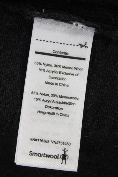 SmartWool Unisex Black Mock Neck Pullover Sweater Merino Blend Size M