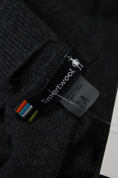 SmartWool Unisex Black Mock Neck Pullover Sweater Merino Blend Size M
