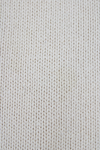 J Crew Unisex Pullover Sweater Beige 100% Cotton Crew Neck Long Sleeve Size M