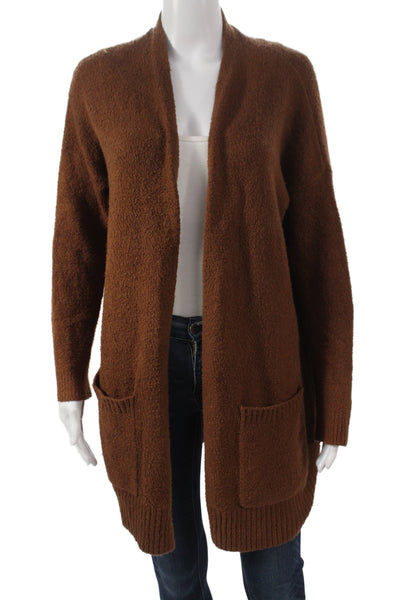 Eileen Fisher Unisex Brown Cardigan Sweater Organic Cotton Size M
