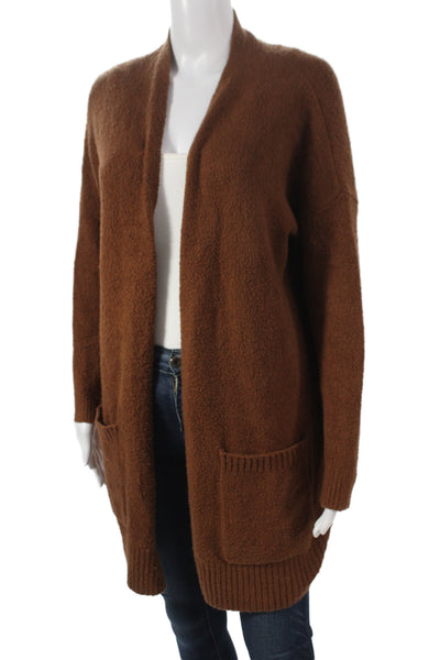 Eileen Fisher Unisex Brown Cardigan Sweater Organic Cotton Size M