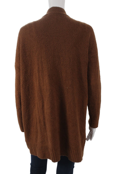 Eileen Fisher Unisex Brown Cardigan Sweater Organic Cotton Size M