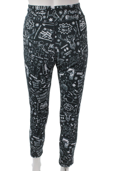 Krimson Klover Women Ankle Ski Graphic Leggings Black Size M