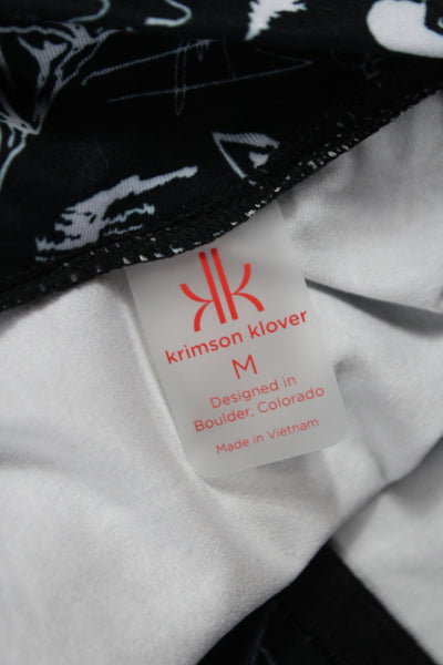 Krimson Klover Women Ankle Ski Graphic Leggings Black Size M