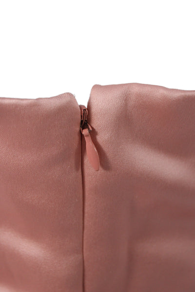 Watters & Watters Women Sheath Dress Pink Square Neck Sleeveless Long Size 8