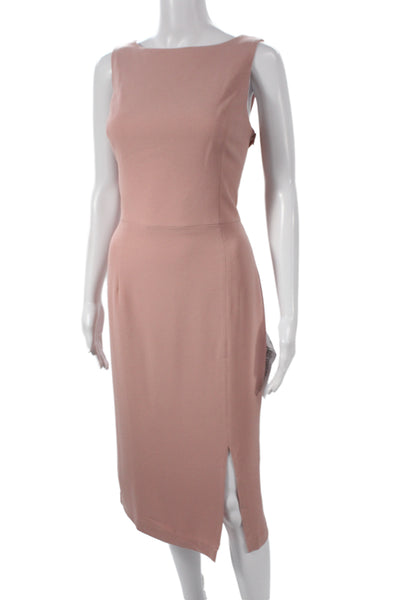 Dress the Population Womens Sheath Dress Pink Sleeveless Hook & Eye Size M