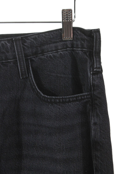 Frame Unisex Straight Tapered Jeans Dark Gray High Rise Button Size 29