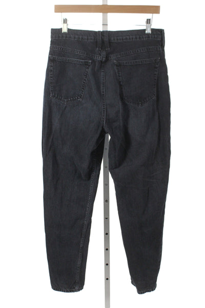 Frame Unisex Straight Tapered Jeans Dark Gray High Rise Button Size 29