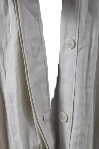 Zara Womens Kaftan Maxi Dress Beige V Neck Cotton Short Sleeve Size M