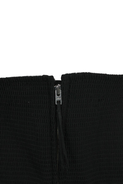 Wilfred Women Slip Dress Black Cotton V Neck Midi Sleeveless Zip Size 14