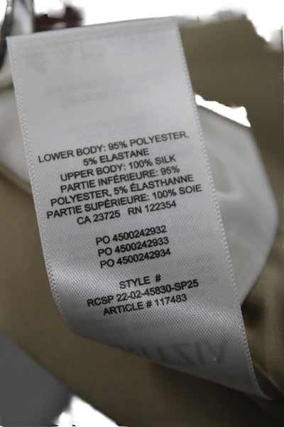 Ten Women Cropped Camisole Tan Sleeveless Zip Top Size 8