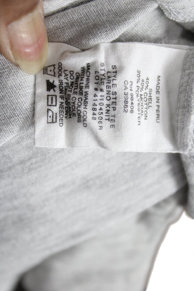 Theory Women Gray Basic Crew Neck Short Sleeve T-Shirt Size PP