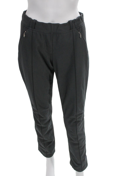 Lululemon Womens Striped Print Elastic Waist Jogger Pants Black Size 00