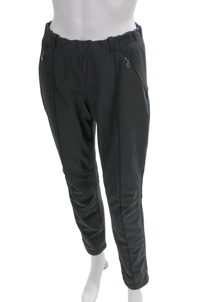 Lululemon Womens Striped Print Elastic Waist Jogger Pants Black Size 00