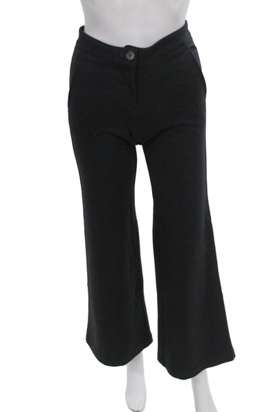 Theory Womens Black Dress Pants Button Closure 30 Inseam Size 00