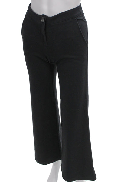Theory Womens Black Dress Pants Button Closure 30 Inseam Size 00