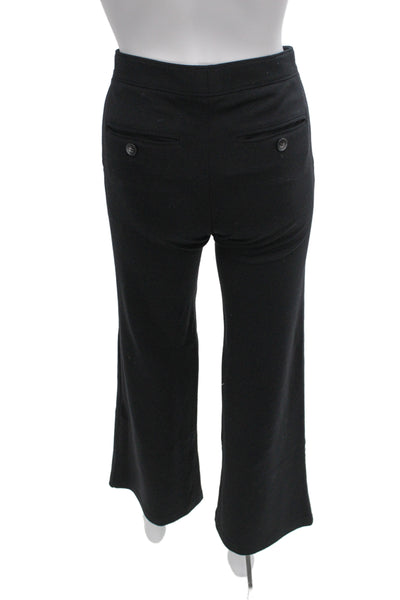 Theory Womens Black Dress Pants Button Closure 30 Inseam Size 00