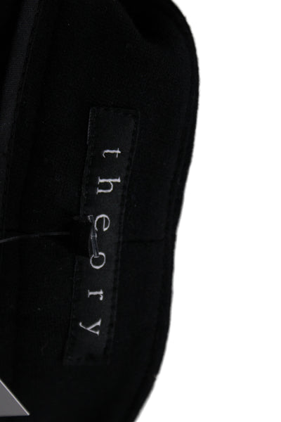 Theory Womens Black Dress Pants Button Closure 30 Inseam Size 00
