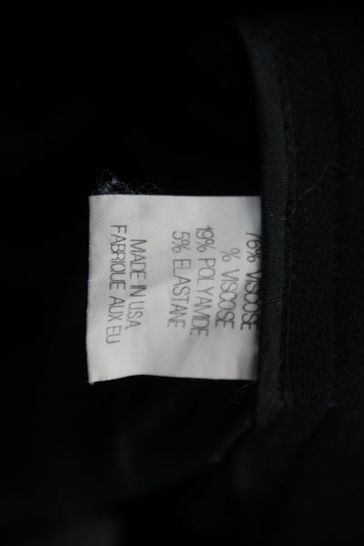 Theory Womens Black Dress Pants Button Closure 30 Inseam Size 00